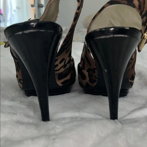 Guess Animal Print Slingback Heels - Picture 5 of 8